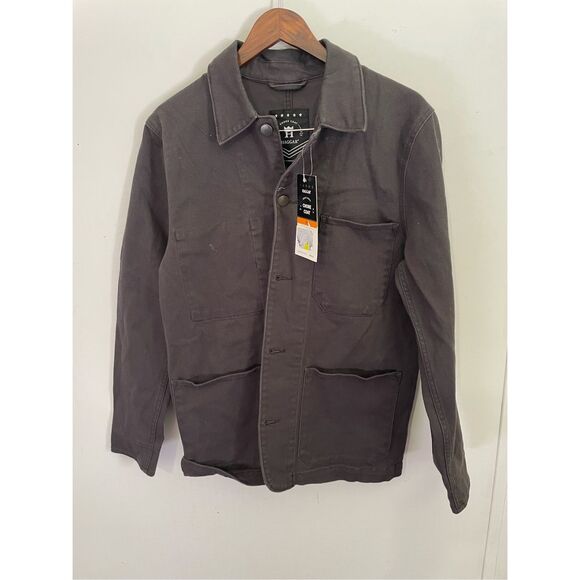 Brand New Haggar Men’s Small Gray Heavy Twill Chore Coat Jacket $160 - Picture 1 of 7